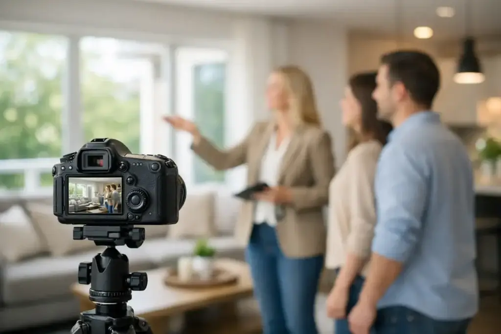 Woningfotografie-impressie die bezichtigingen start